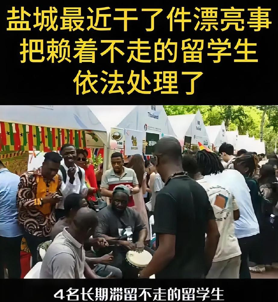 最近盐城那四个“留学生”的操作，属实给我看笑了。拿留学签证进来，退学不走，还把