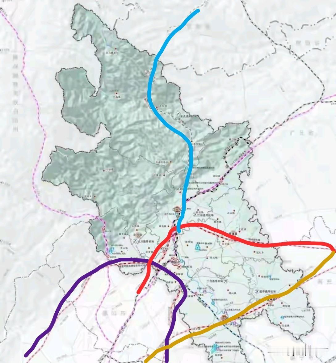 怪不得绵阳南站到安州的高铁没有纳入绵遂内铁路建设内，原来这里面有成都的更宏伟长远