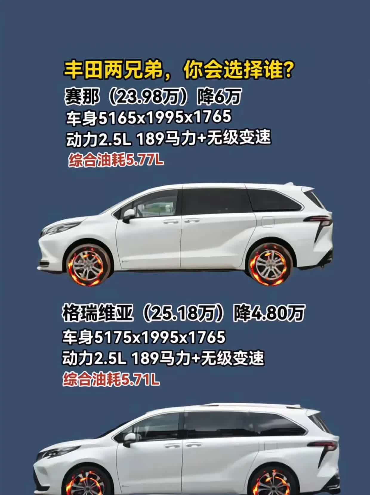 丰田两兄弟，赛那与格瑞维亚，谁是你的首选？