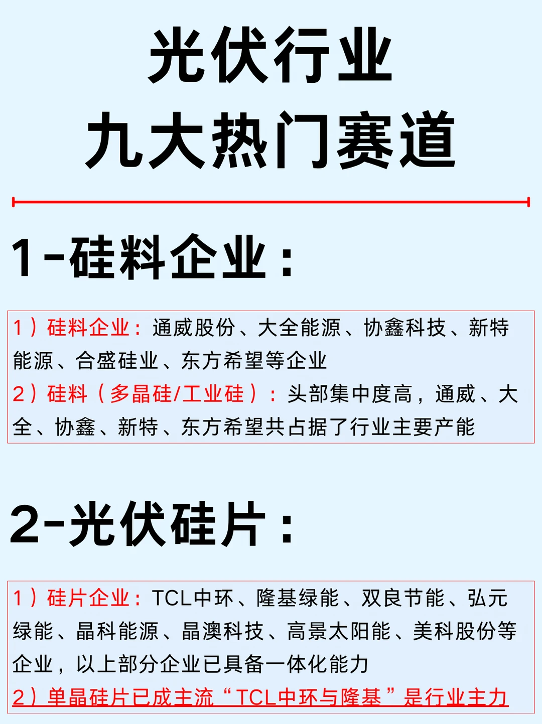一篇吃透：光伏九大行业及产业链企业