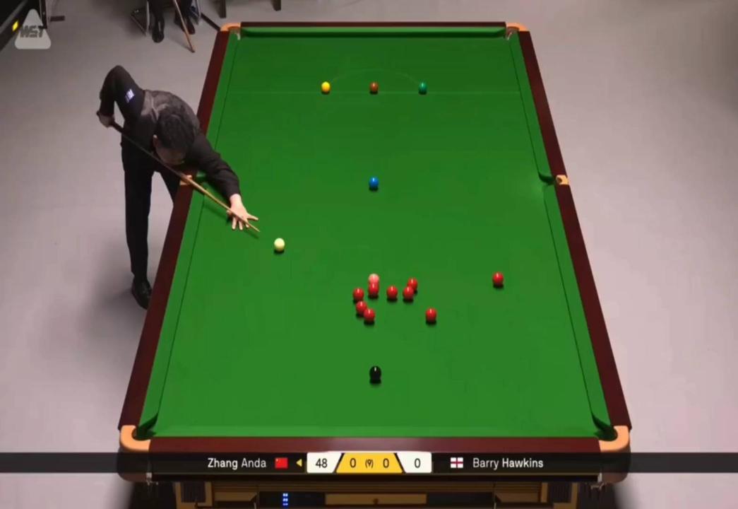 德国大师赛，张安达打出职业生涯第五杆147，排名中国第二。