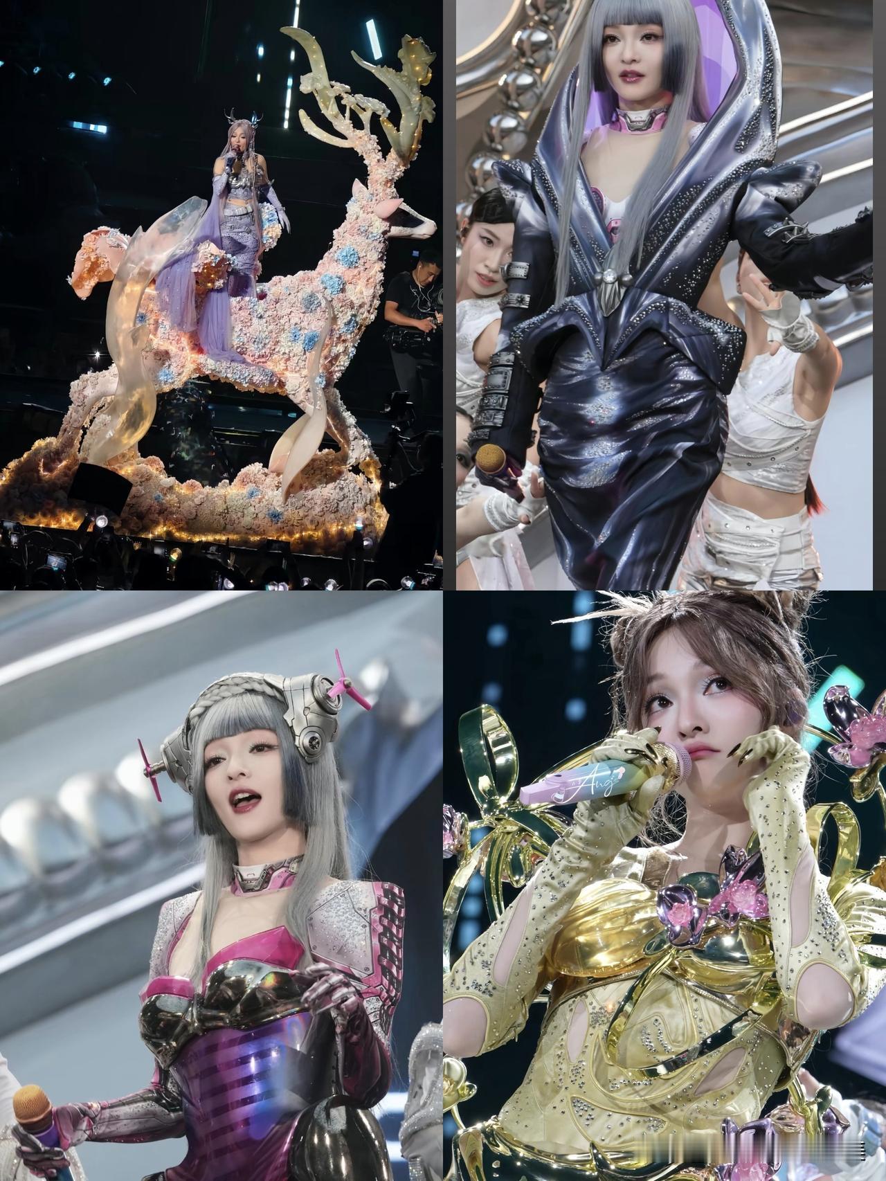 我发现张韶涵演唱会造型非常有特点，不管她身上穿的是高定还是学生作品，只要