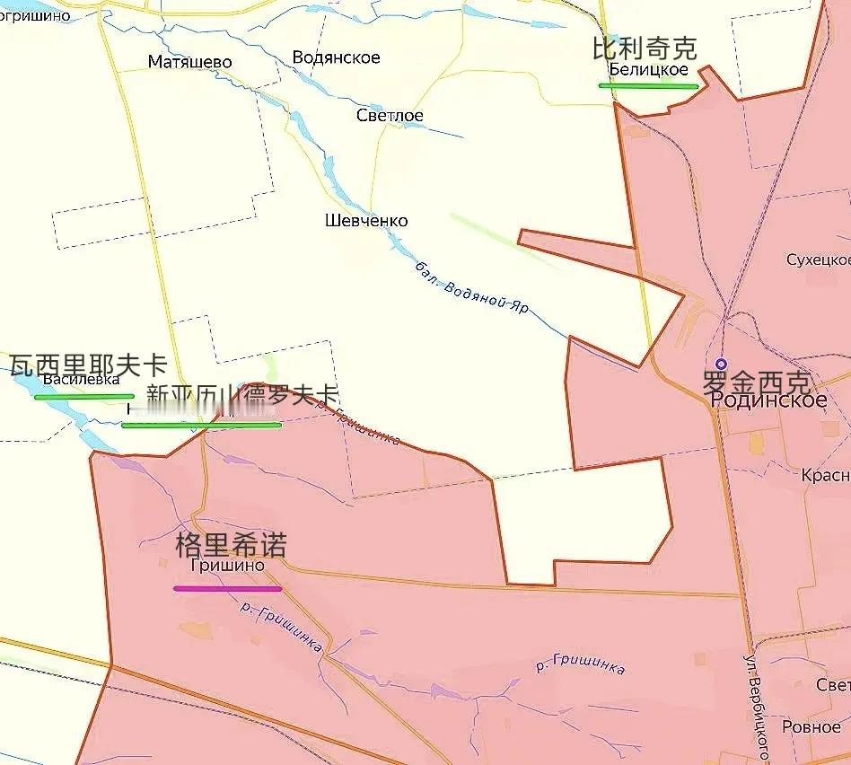 俄军中部集群部队攻入顿涅茨克格里希诺北面的新亚历山德罗夫卡，同时还控制了格里申卡