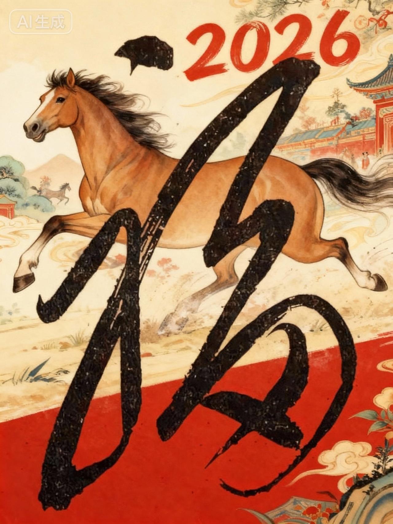 这个福字是毛主席书写的，送给岳母的寿礼。见者有福，2026马到成功，福气满满。