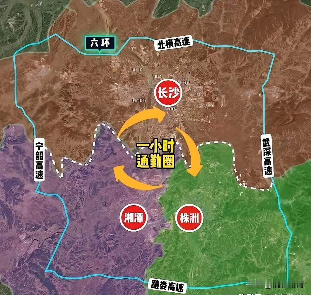 长沙建设六环线，把株洲，湘潭包括进去了，意欲何为？长沙这波修六环线直接把株洲湘