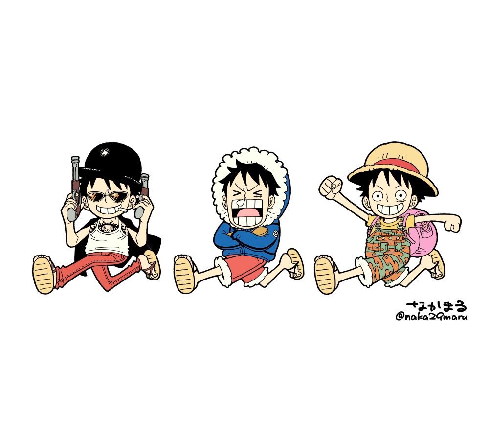 海贼王官方手游BountyRush衍生漫画/索隆小说插图作者中丸新作：路飞（2