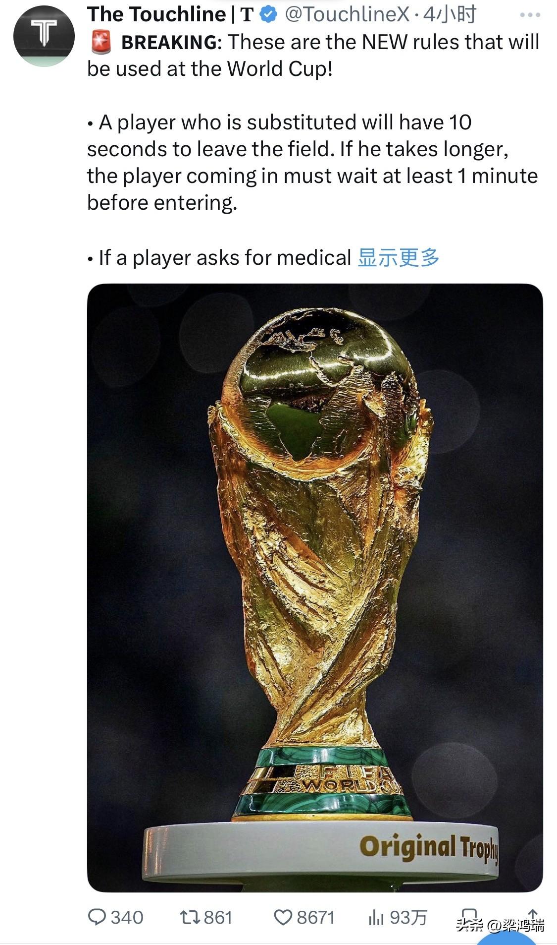 2026年美加墨世界杯将迎来史上最大规模的变革，核心规则变动主要集中在赛制扩军和