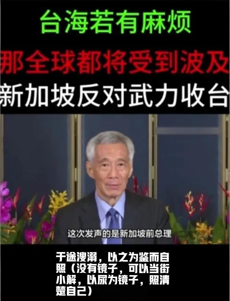 于途溲溺，以之为鉴而自照！李显龙不许台海改变现状，到底尴尬了谁？新加坡国务