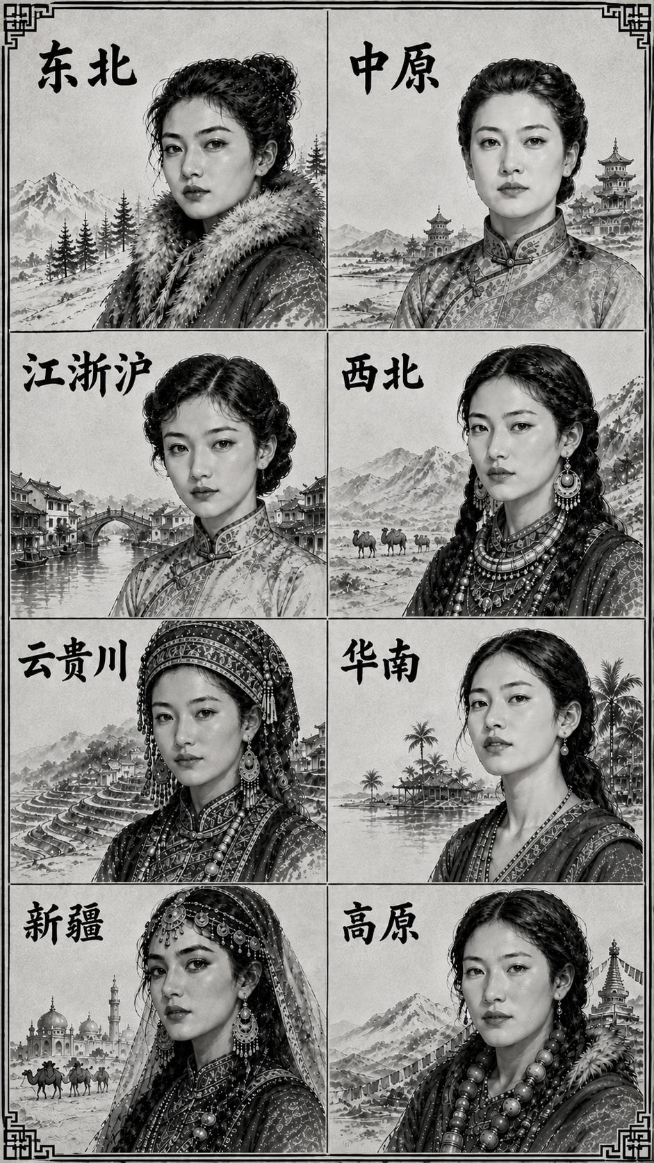 中国历代版图找找看有没有你的家乡不同地区人的长相中国各省美女