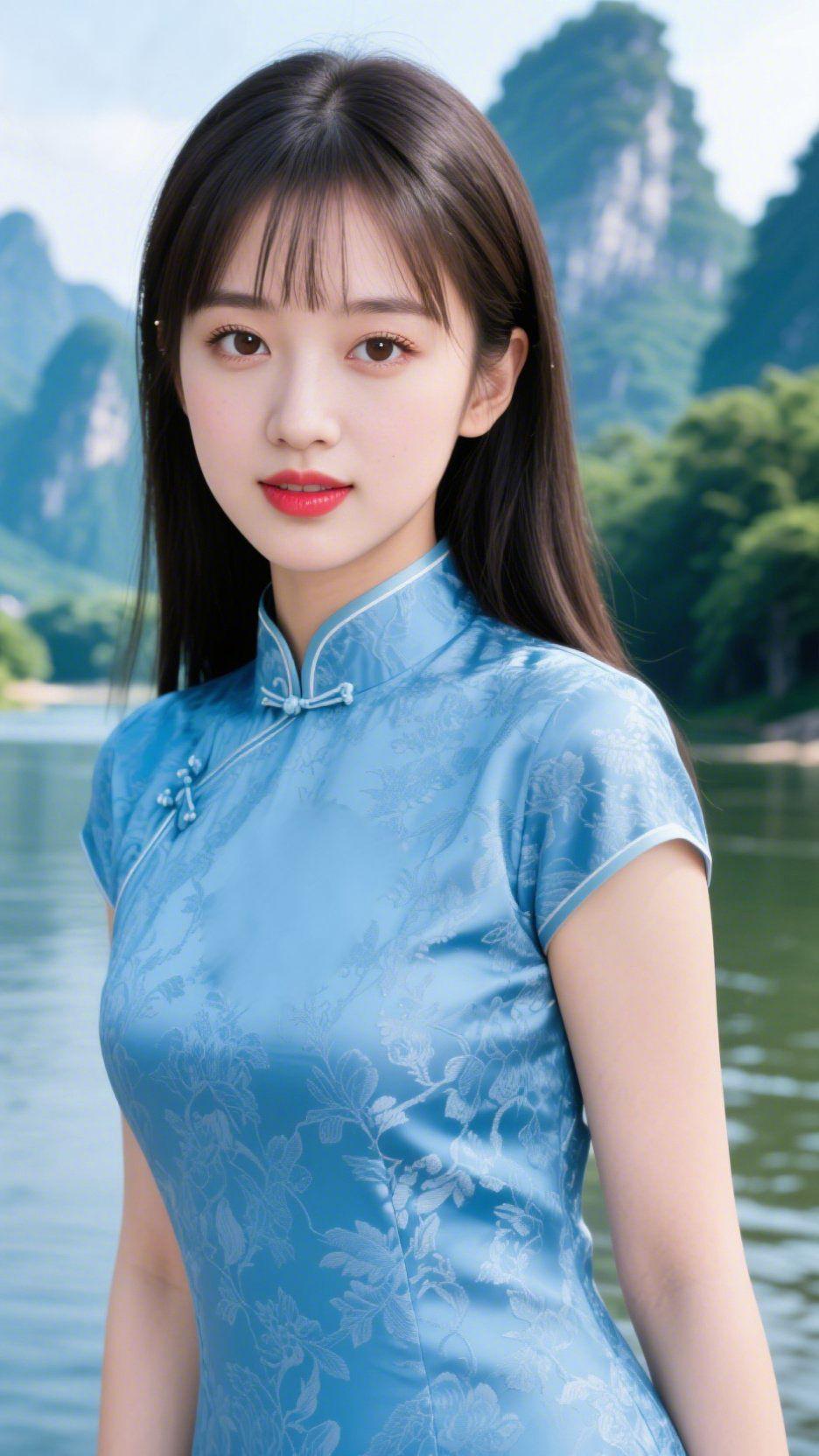 一江山水慰人心江面漾着莹润波光，青黛峰峦临江伫立，山影树姿轻落进澄澈水波。