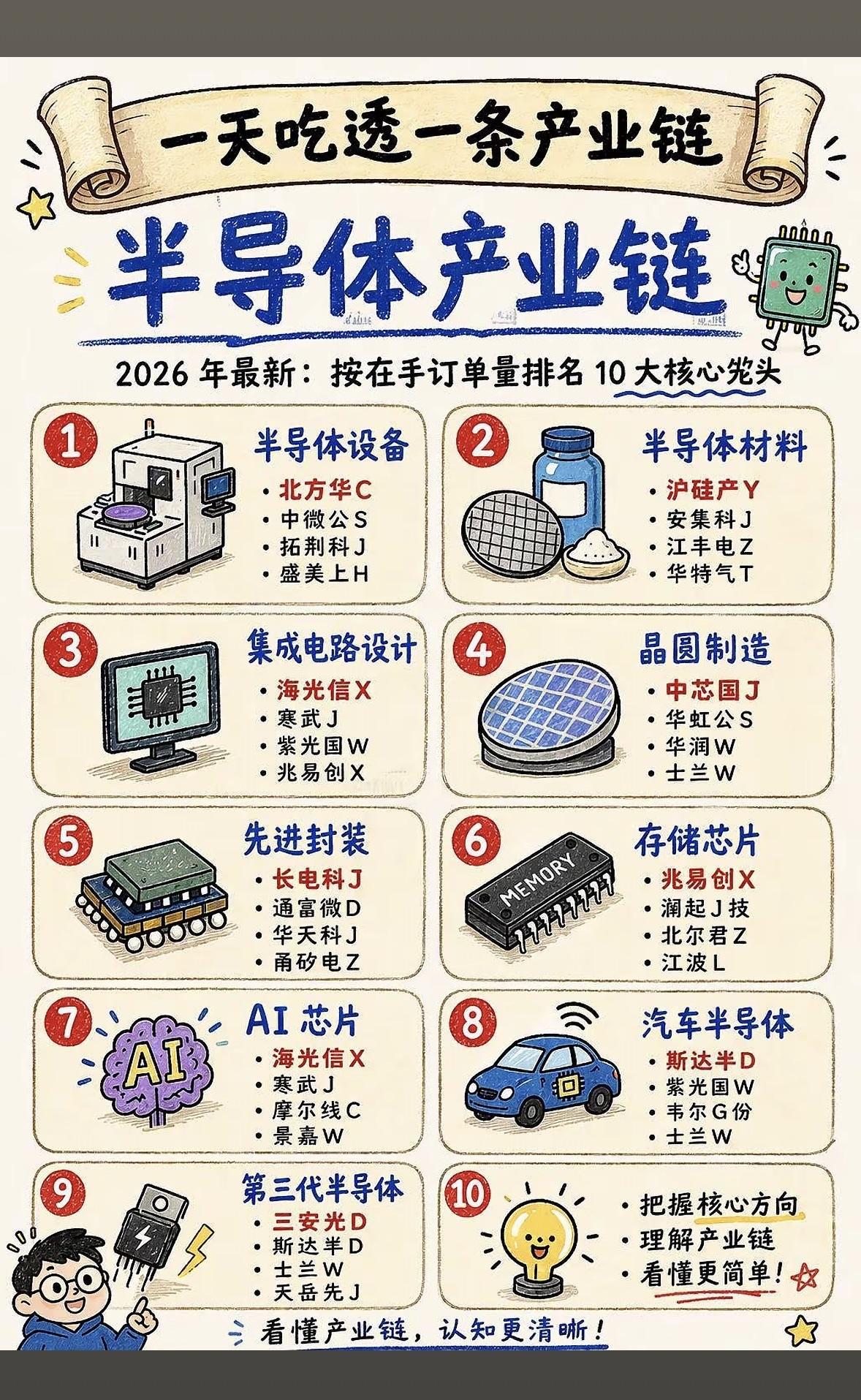 2026年半导体产业链十大核心龙头企业揭晓！2026年半导体产业链十大核心龙