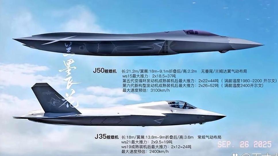 虽然说,我并不认为“六代机”歼50,以后会在“福建”号航母上部署,但歼50很可能