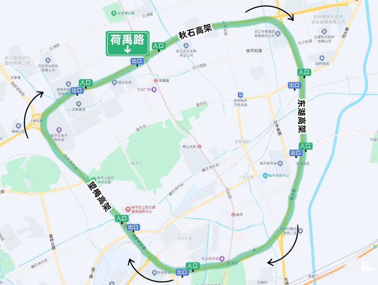 杭州真正小环线，属于杭州自己高速环线，杭州能多规划几条这样的环线高速吗？[呲牙笑]