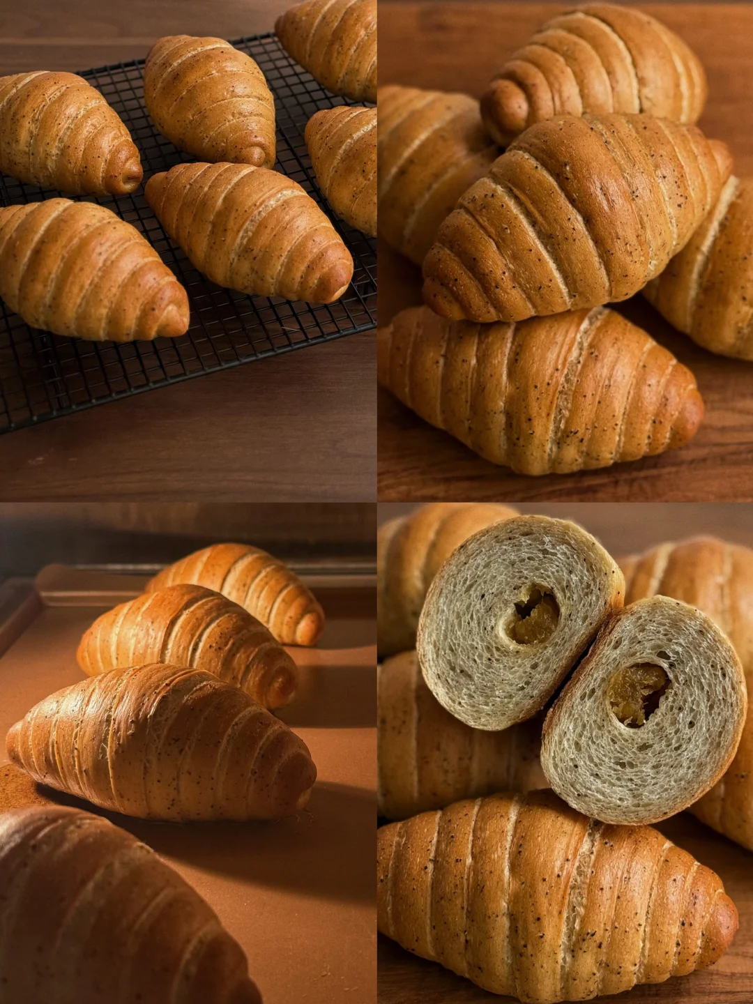 分享刚出炉的红茶凤梨盐面包🍍