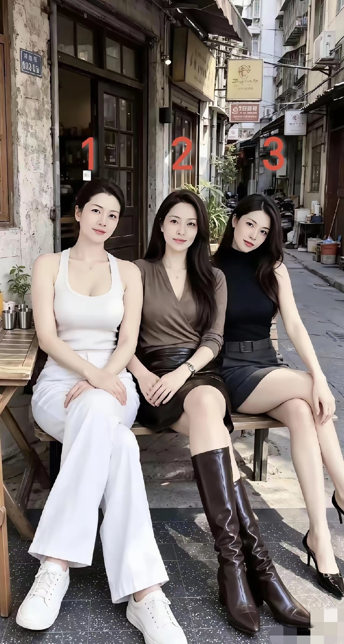 考眼力！三个美女当中，有一个是北方人，你能看出来是几号吗？