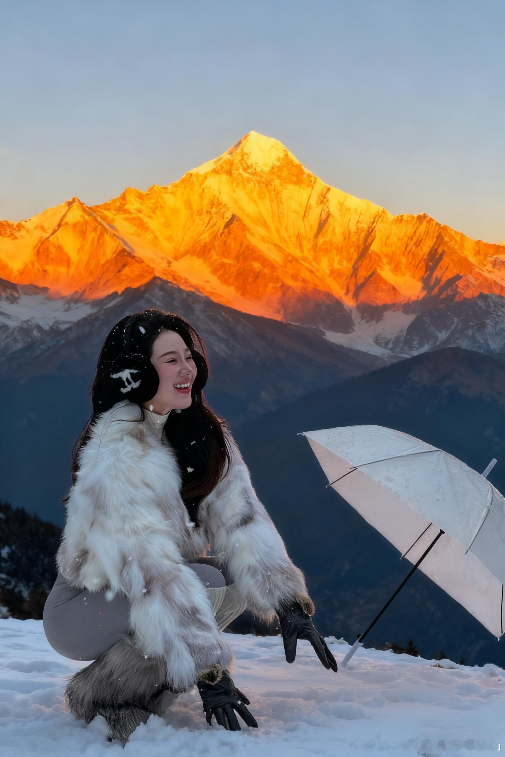 走过了山川河流，见到了日照金山。⛰️甘孜