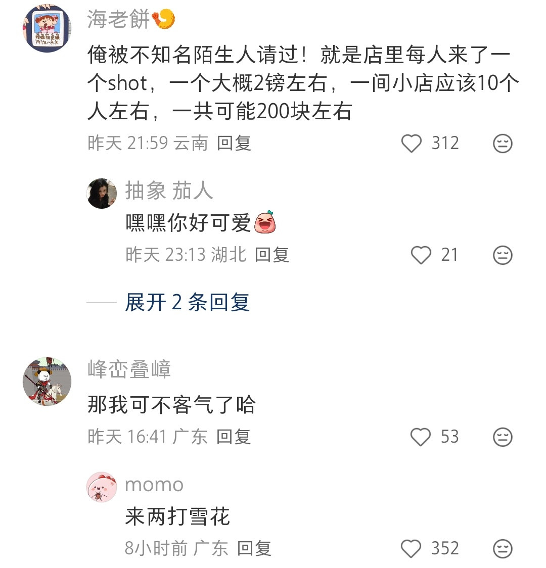 在酒吧喊一次“这轮酒我请客”要花多少钱