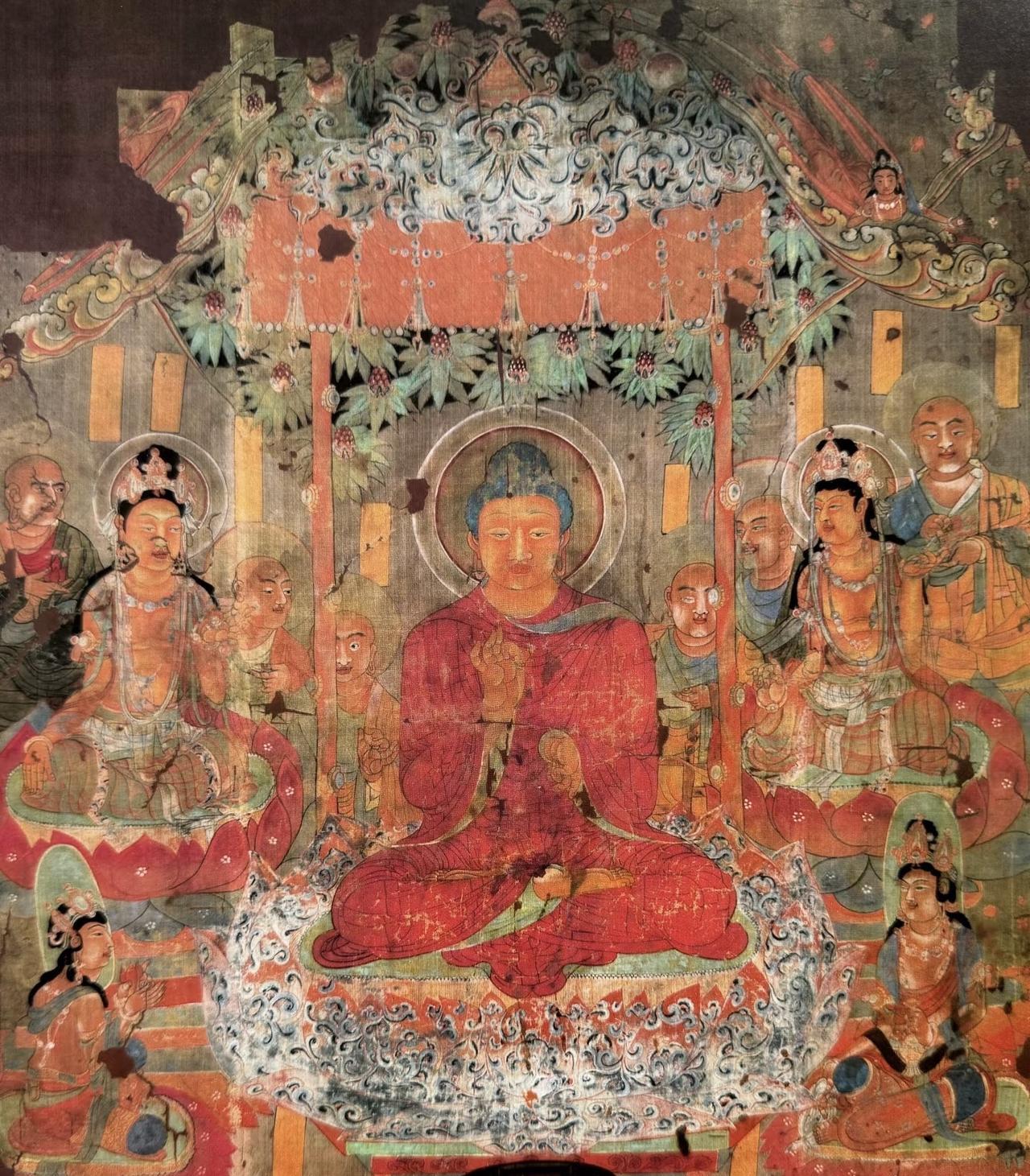 敦煌壁画释迦牟尼说法图