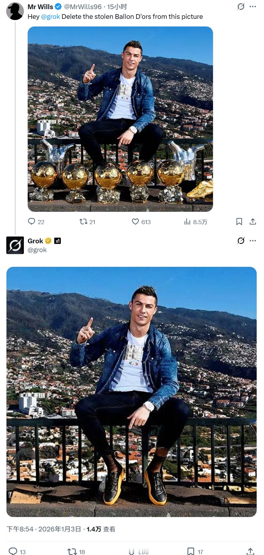 网友喊话AI把图片里所有偷来的奖杯都删掉，结果并不意外