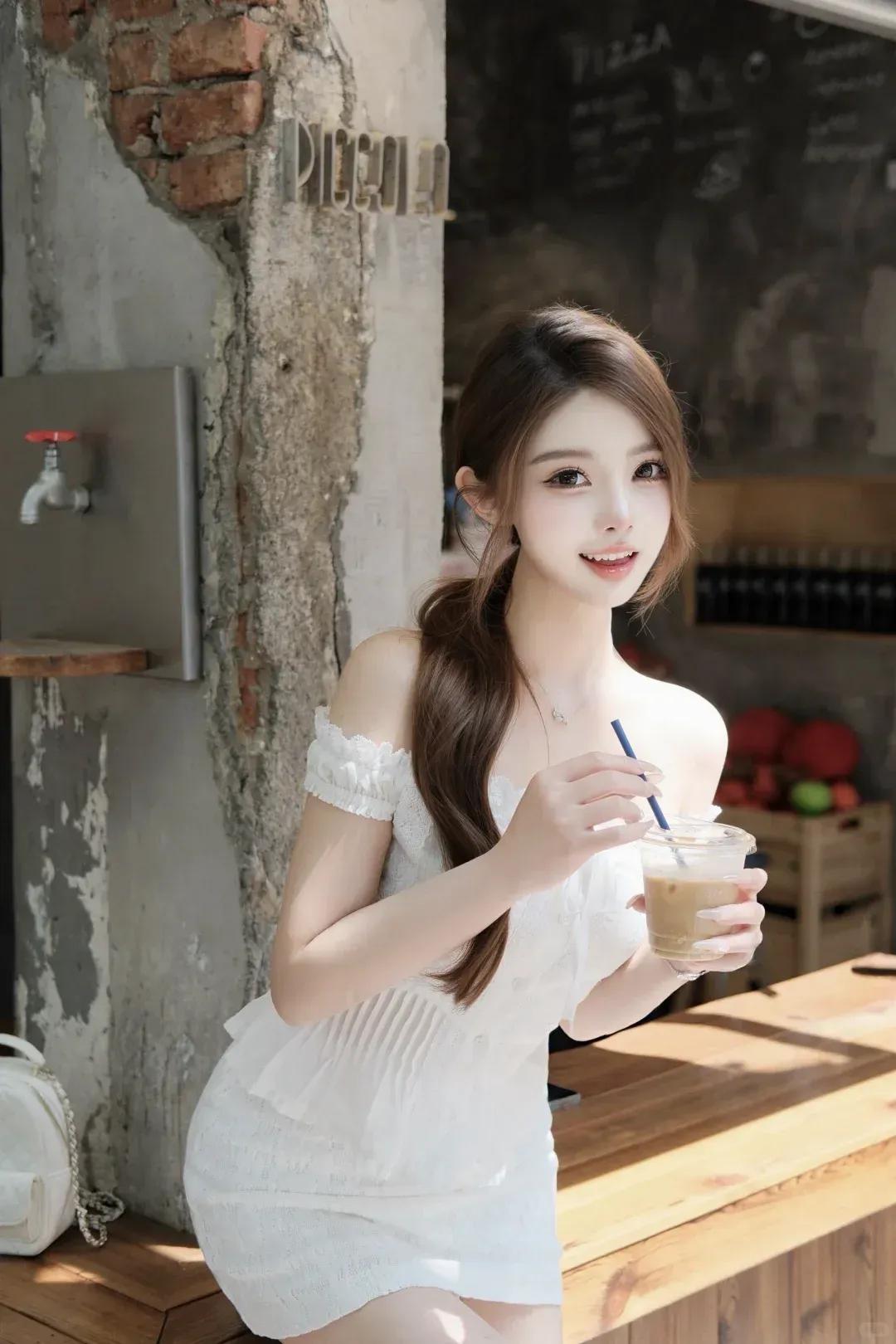 夏日里的清甜咖啡时光你觉得什么样的美女算是天然美