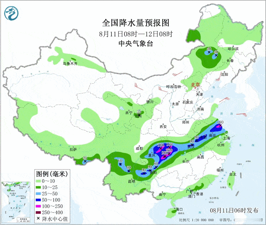 【一周天气——副热带高压主导天气格局】本周（8月11日-17日），副热带高压依然
