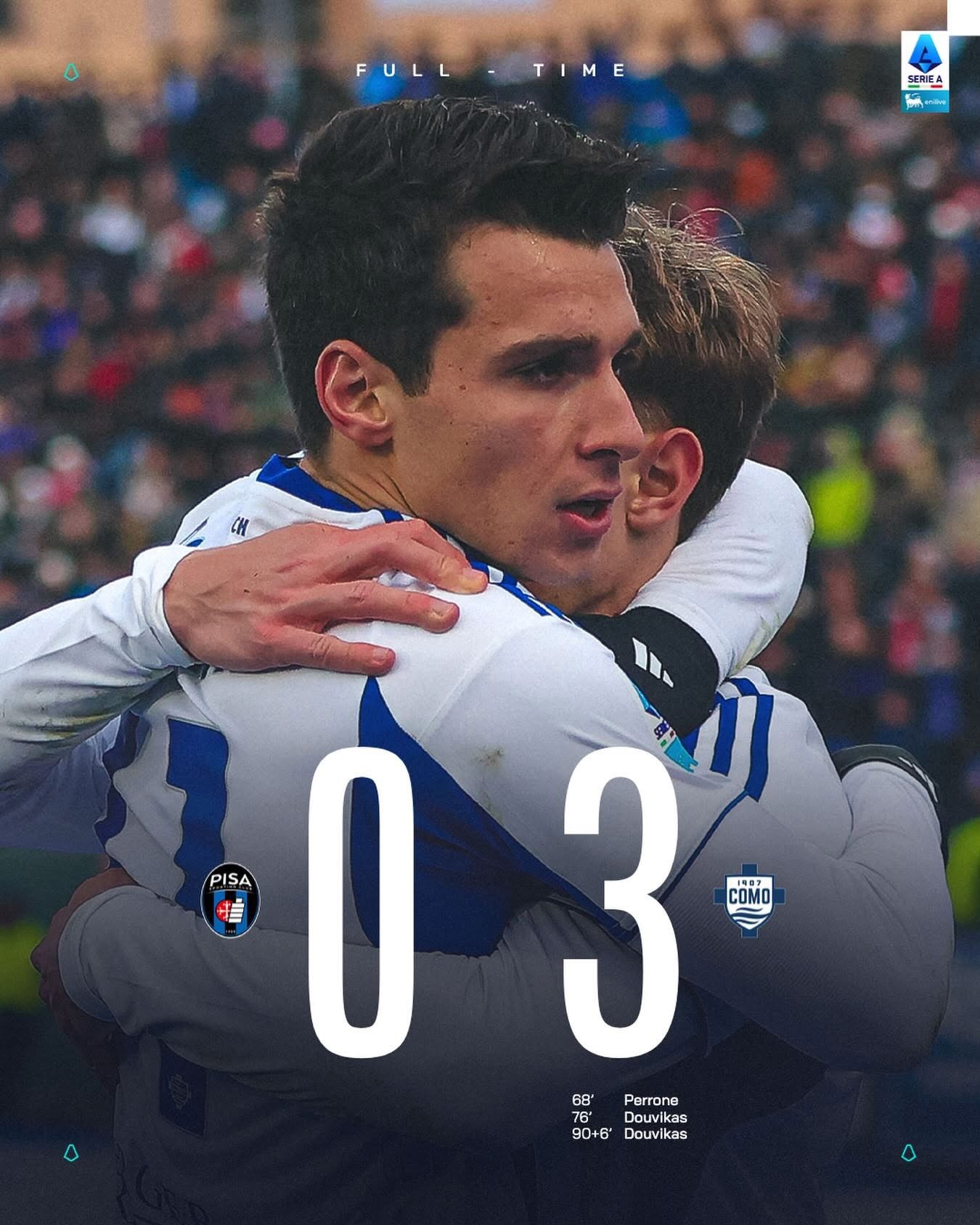 羅馬今季第一次兩位中鋒喺同一場比賽都有波入，伊雲費格遜先開紀錄，杜夫拜克增添比數