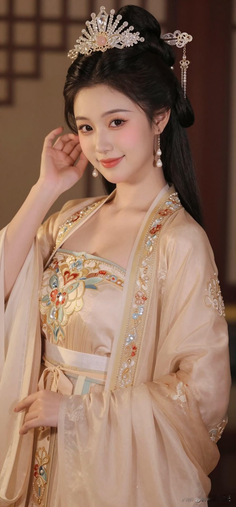 她站在哪里，哪里便成了丰饶与优雅的风景。不必遮掩丰满，那是女性力量最柔韧的彰显。