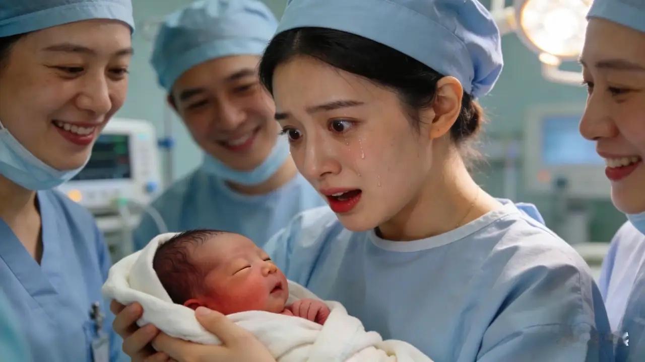 医院一名孕妇生了个男孩，婴儿没呼吸，拍来拍去不哭，主产医师都要放弃了，实习的女护