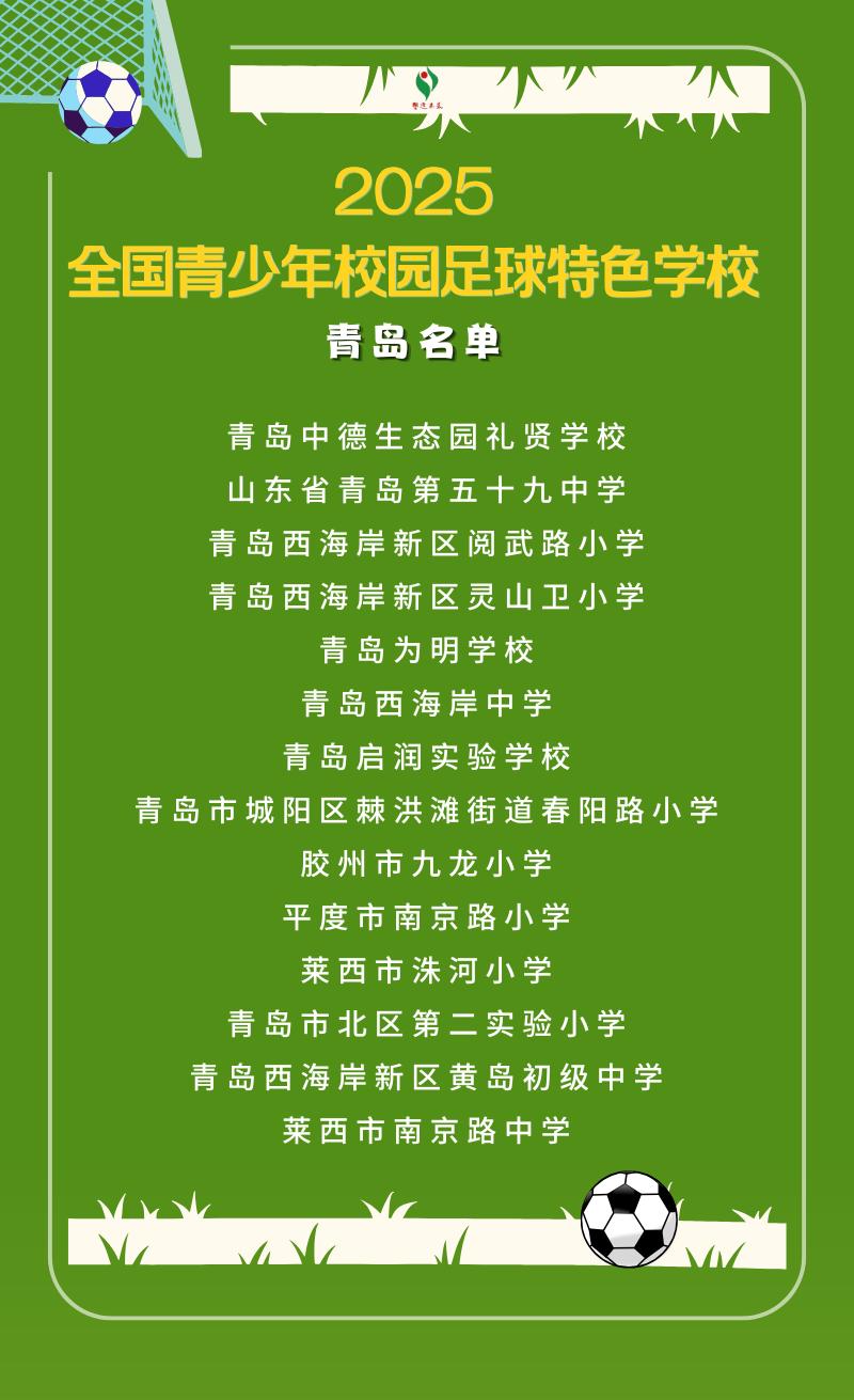 春日生活打卡季近日，教育部网站发布《关于公布2025年全国青少年校园足球特色学校