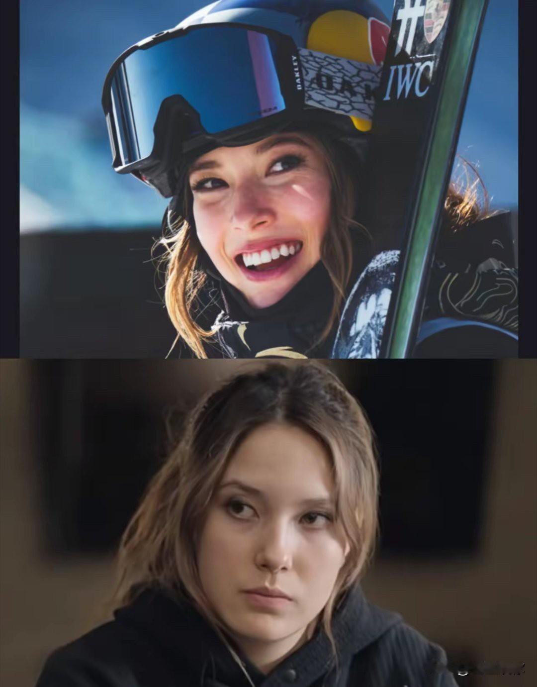 仔细看谷爱凌的妆容会发现，她在美国就往白人靠，在国内就往北京大妞靠，主打一个随机