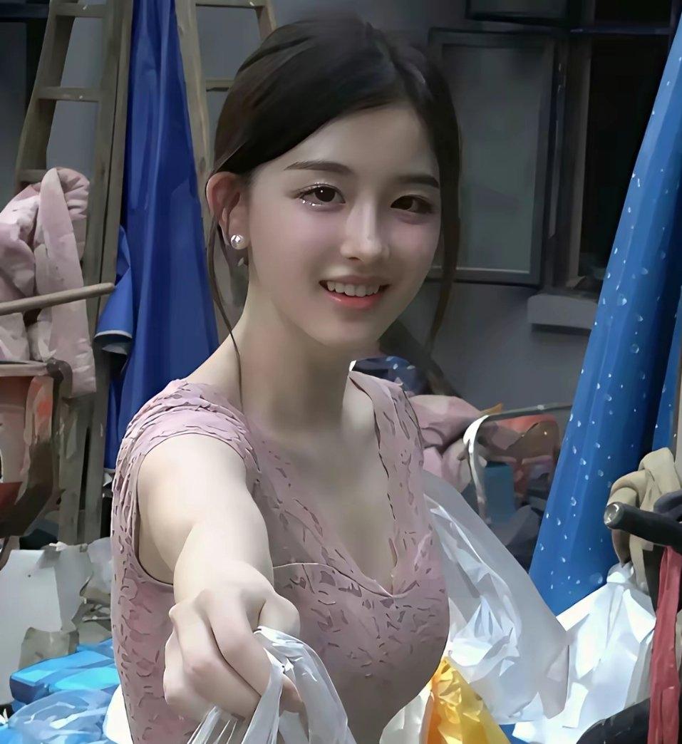 万万没想到，颜值出众的姑娘，竟然守在摊位卖菜！褪去精致妆容与华丽穿搭，一身