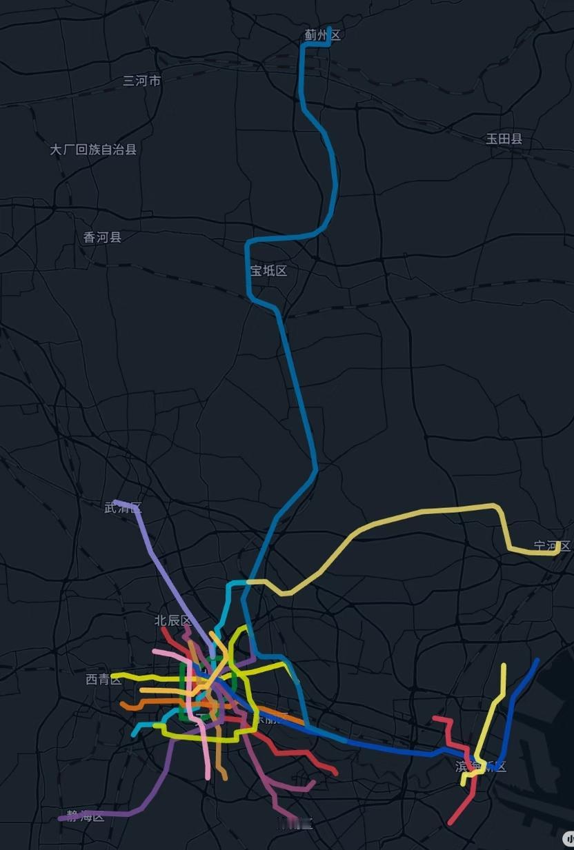 天津这地铁规划真让人摸不着头脑。宁河都要通地铁了，像大港这么近的地方却一直没动静