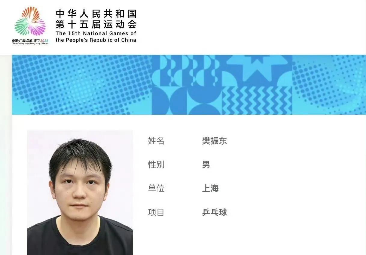看到樊振东这张全运会证件照，忍不住为东东点赞！别人都是精修或者p图，东东却一点