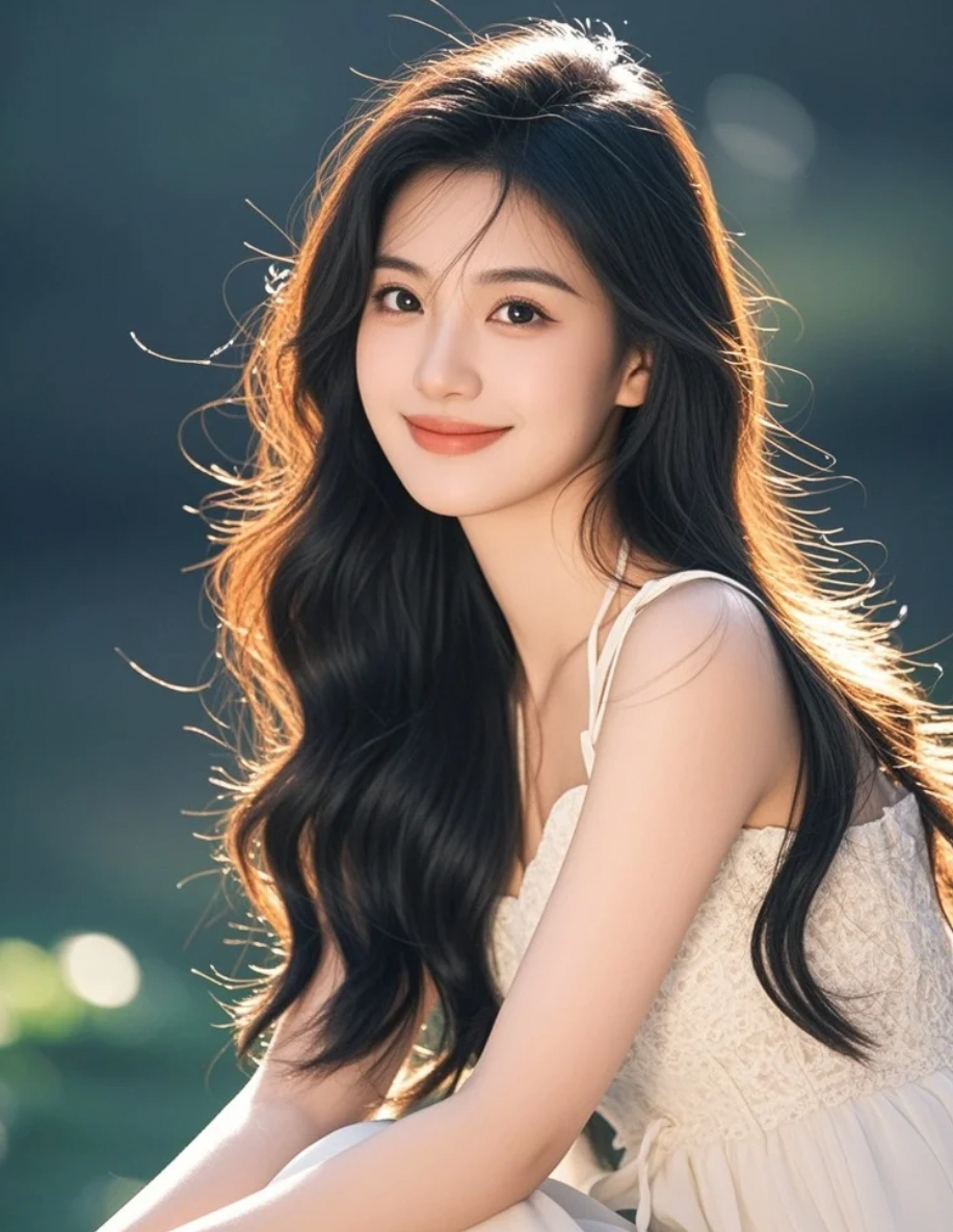 长发女孩的温柔时刻，被阳光和晚风共同见证