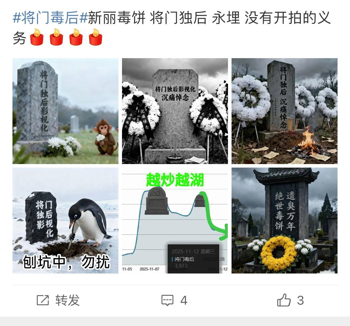 王鹤棣粉丝在将门毒后广场上永拒了他们发的图好吓人。。