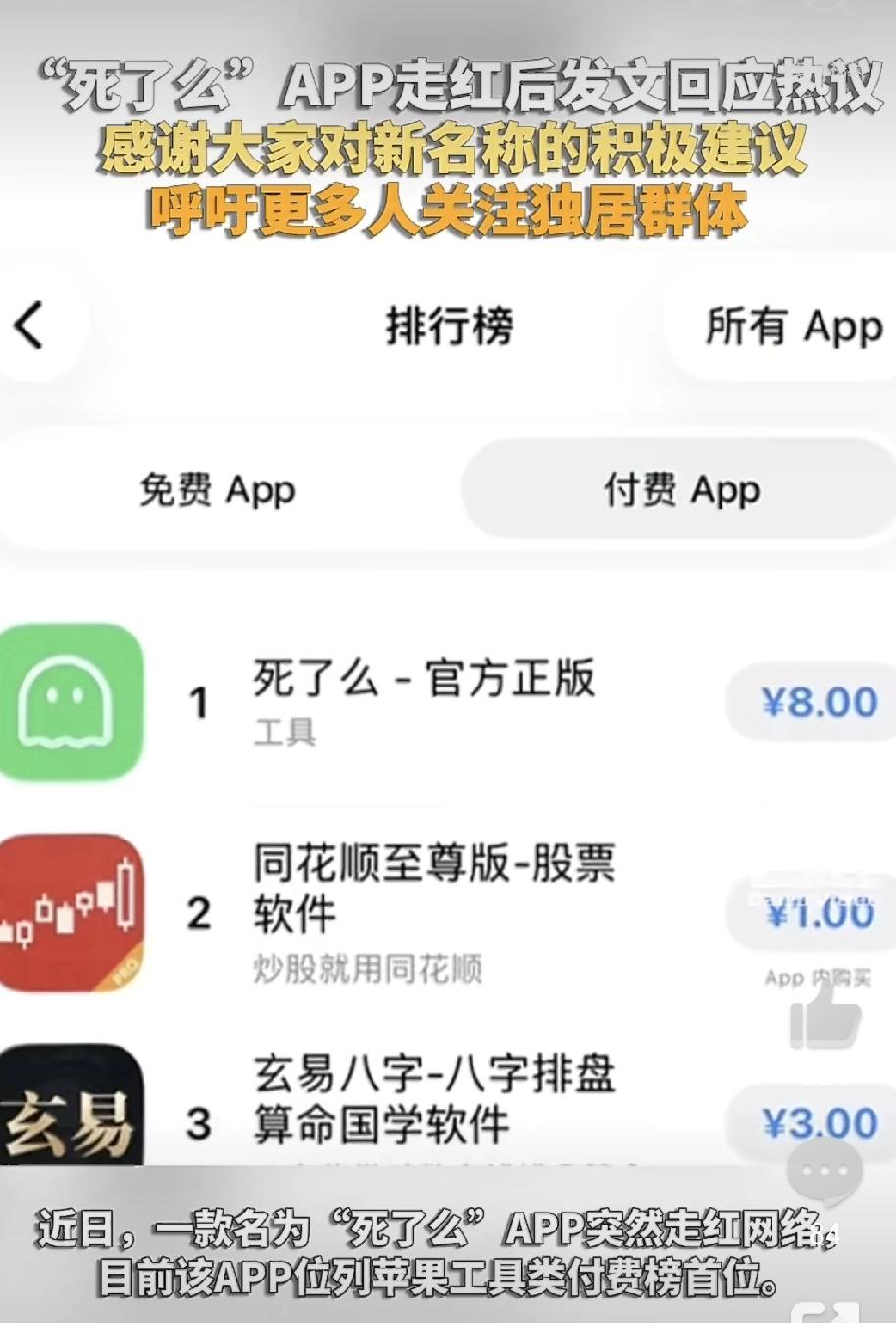 它不上热搜，我都不知道有这样的App。怎么会有人为了抓眼球用这个的名字——死了