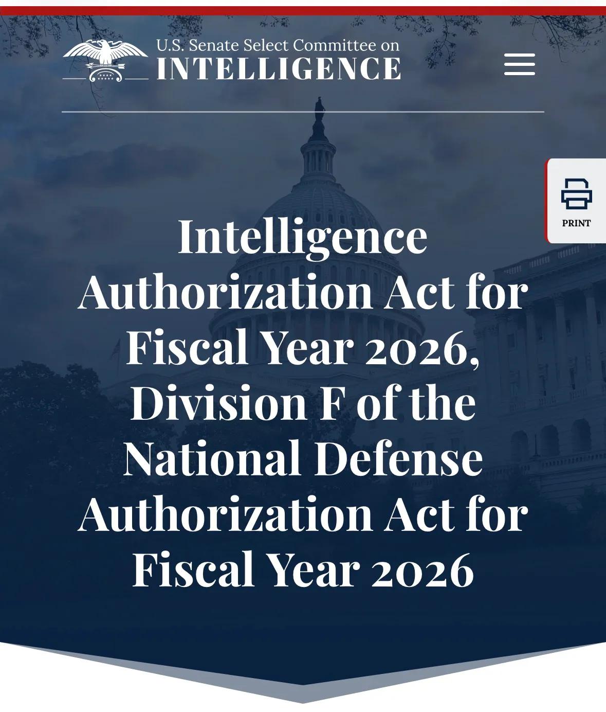 美国情报授权法规定，美国情报总监办公室须在一年内，于官方网站公布有关中国高层财富