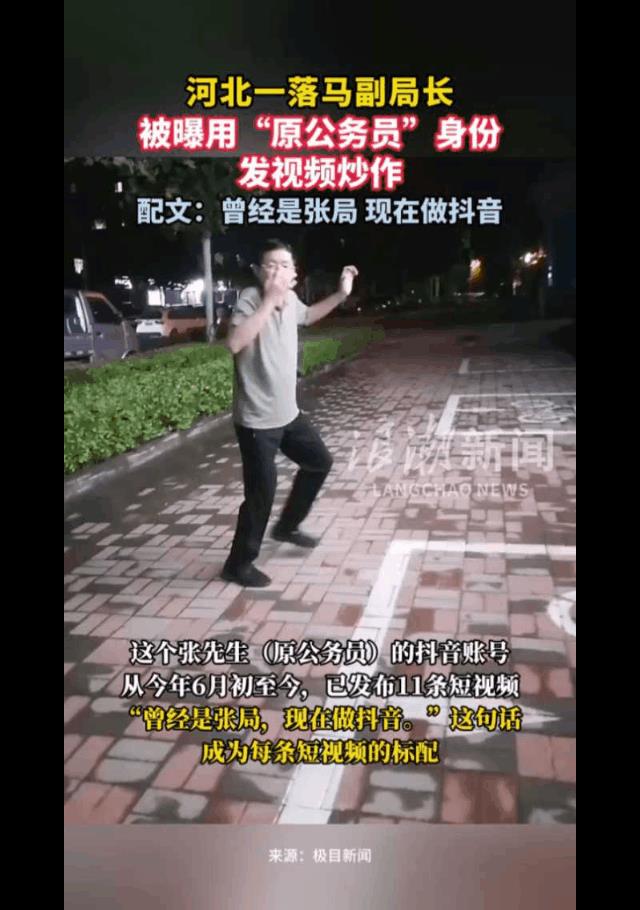 落马“副局长”可以跳舞发抖音！但是利用“原公务员”身份不妥吧？公务员毕竟代表着
