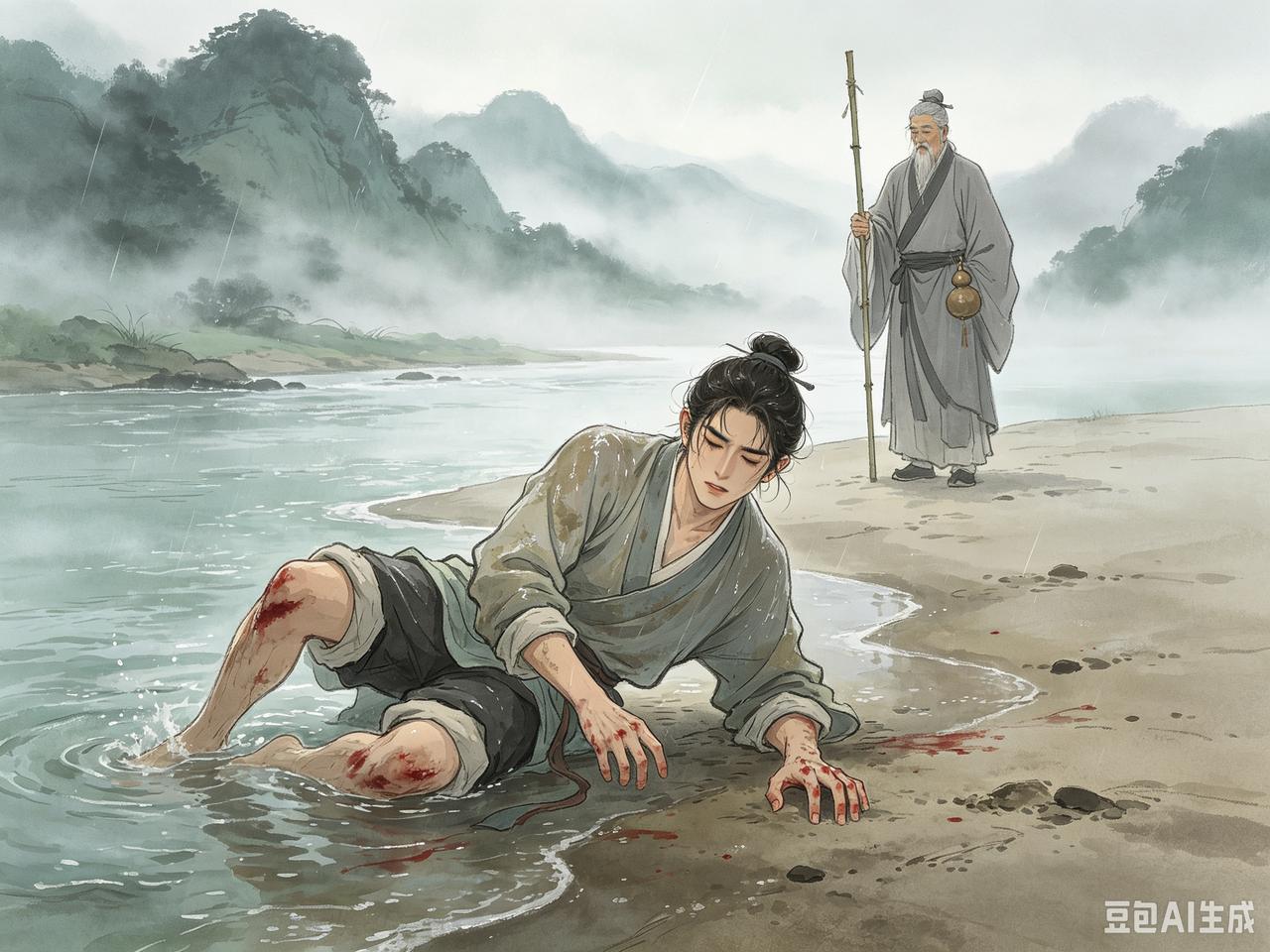 唐朝时沈恭在洞庭湖遇到了水怪，船翻了，有个声音说:“你”贞元十五年秋，沈恭乘