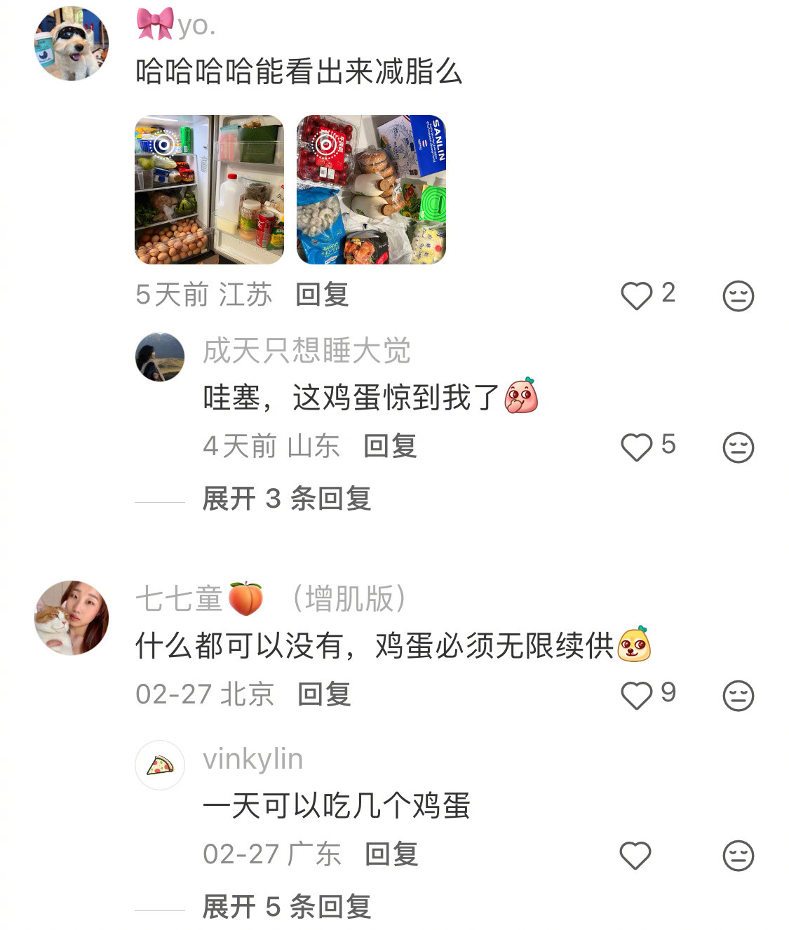 极简减脂人的冰箱
