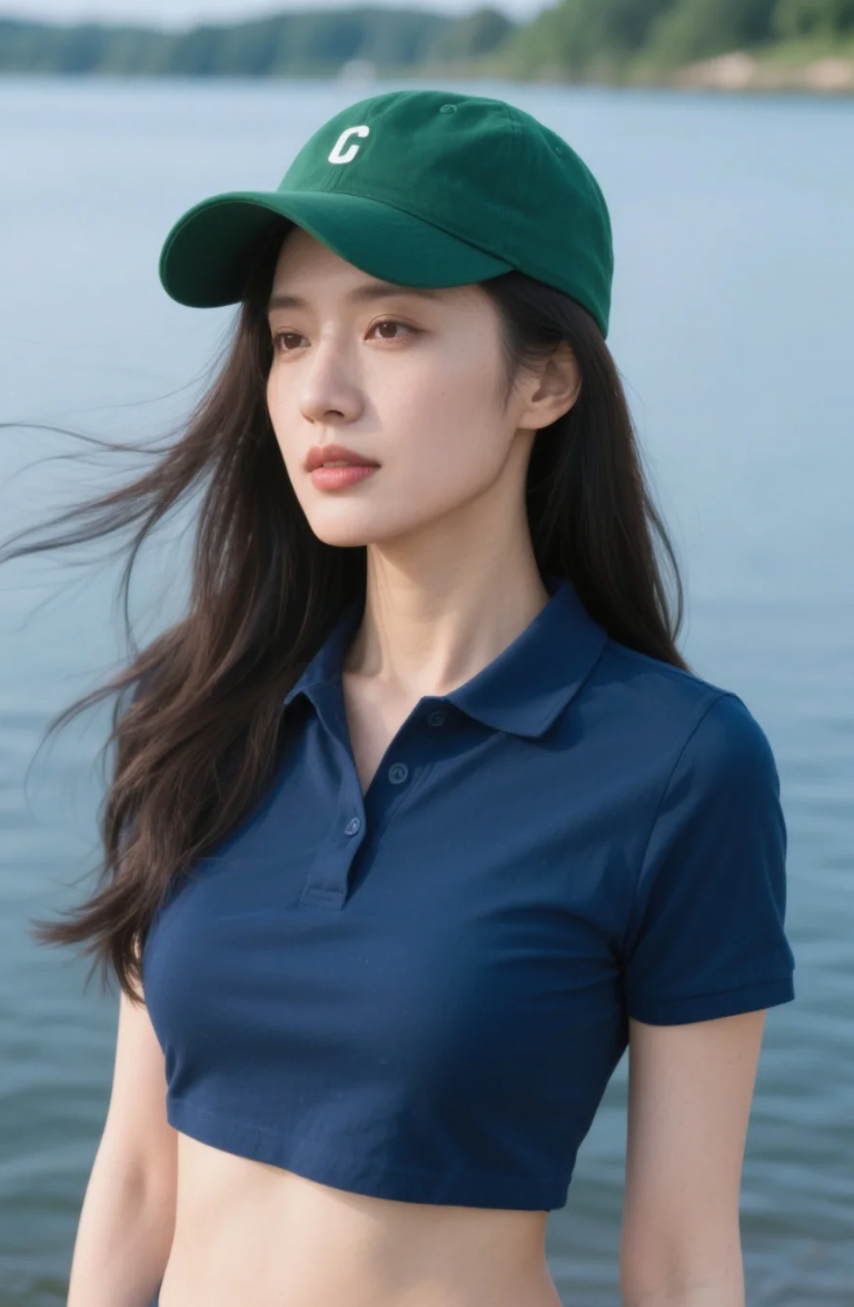 身材比例太绝，连Polo衫都被她穿出了超模感