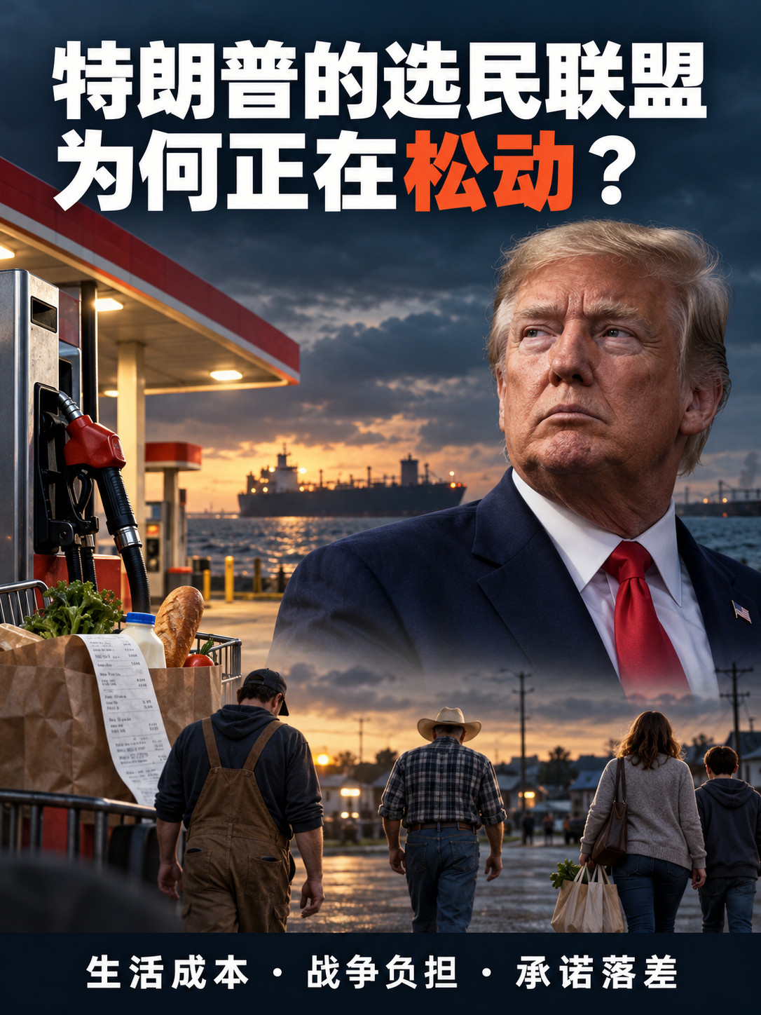 自2025年1月以来，特朗普在拉丁裔、男性、农村和郊区选民、无大学学历选民、福音