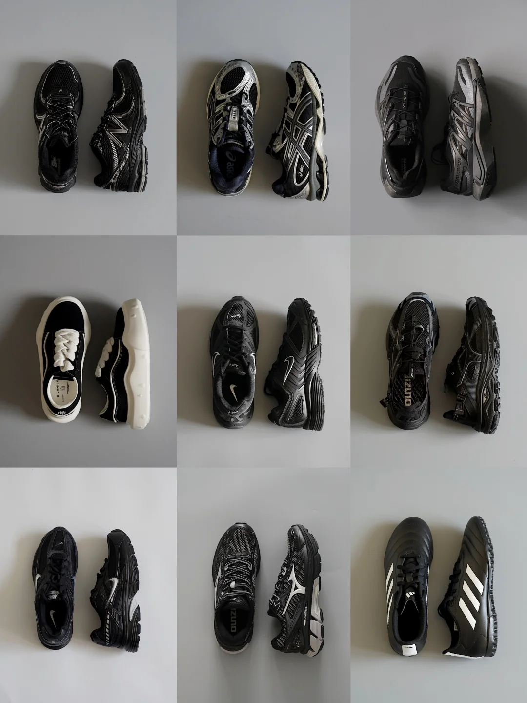 9️⃣双黑色系复古运动鞋大合集分享
