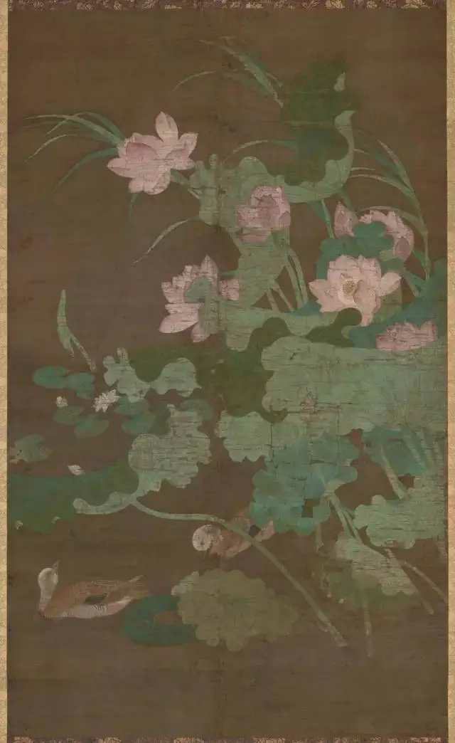 传南宋顾德谦莲池水禽图绢本着色各150.3×90.9cm东京国立博物馆