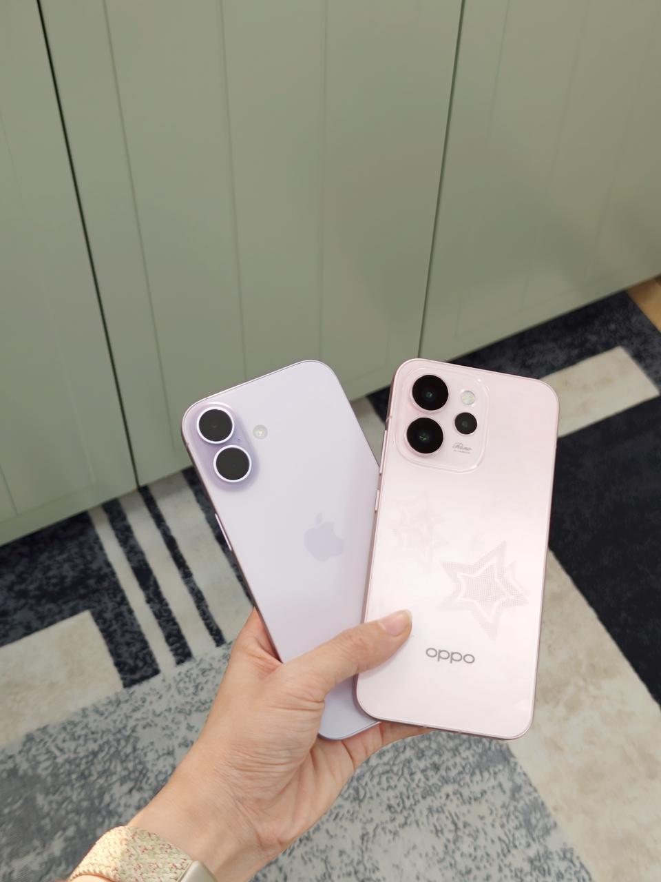 苹果和OPPO的颜色没有人不爱吧？好离谱啊！感觉国产手机好卷有没有？功