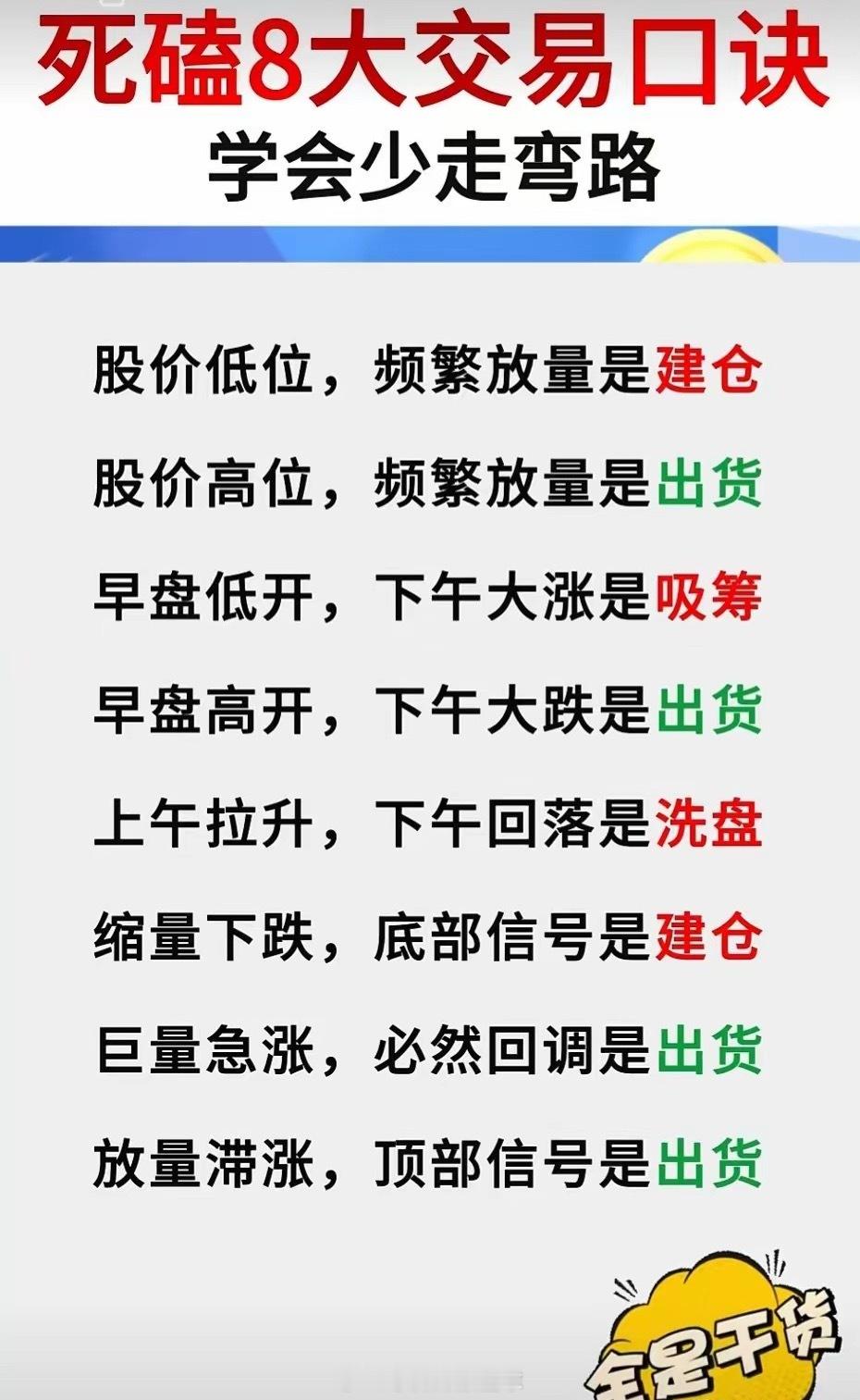 牢记这八句炒股口决，学会少走弯路。
