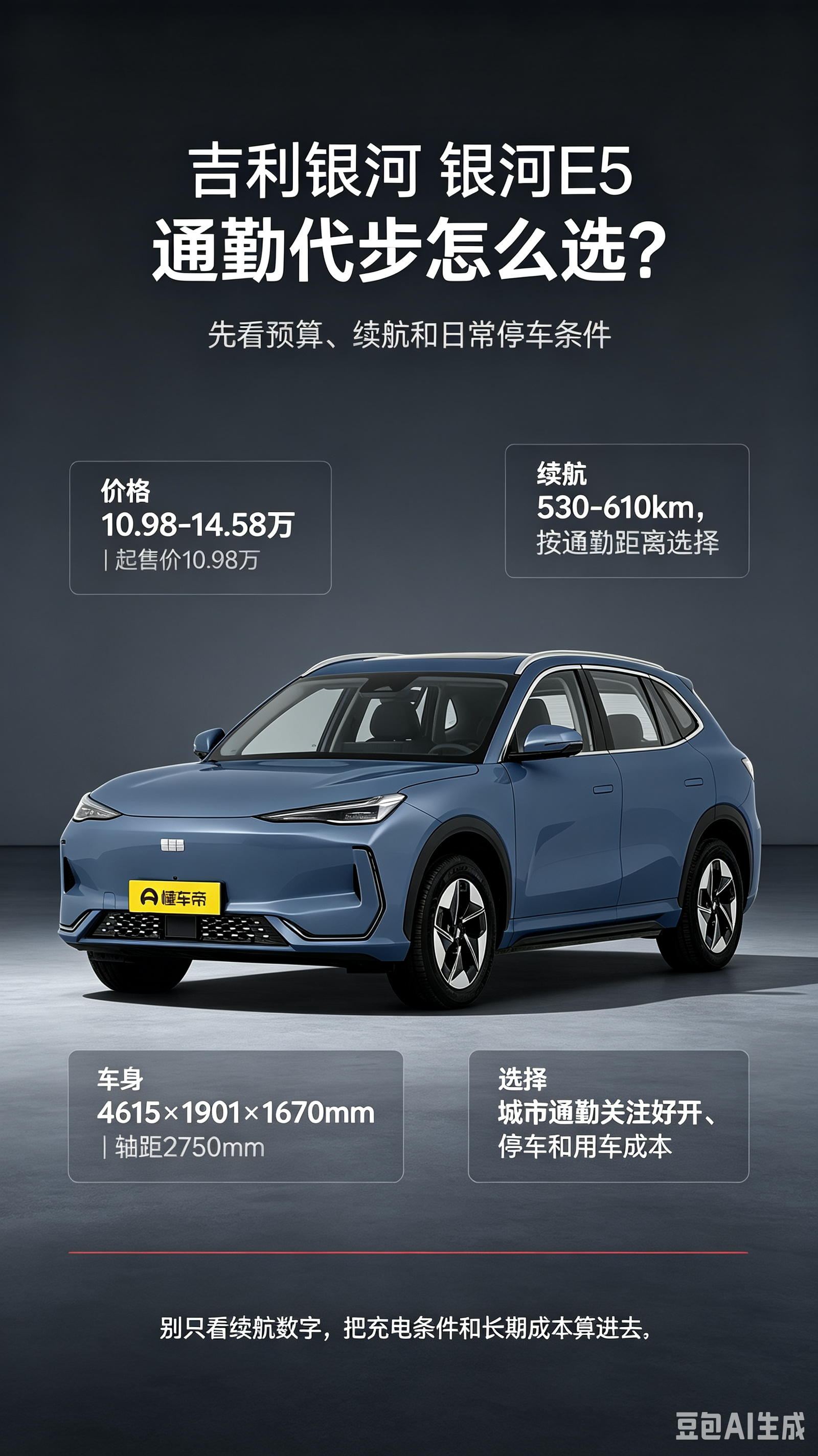 吉利银河E5，城市通勤代步该怎么选