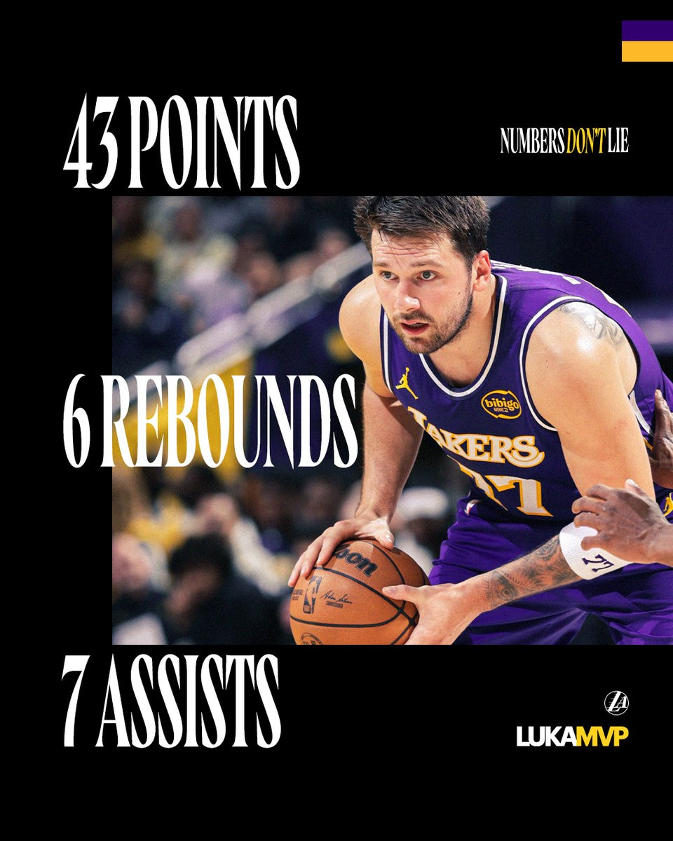 洛杉矶湖人41岁詹姆斯的冲击力东契奇近5场3场40加湖人战胜步行者东契奇43+6