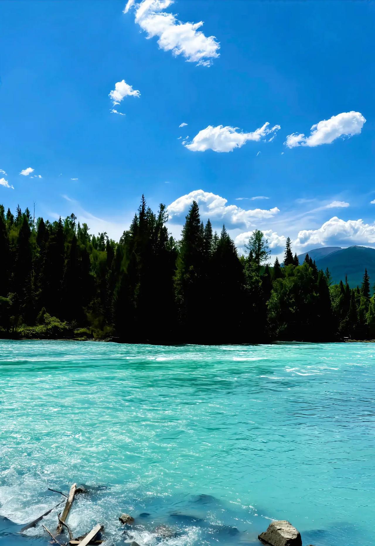 新疆的喀纳斯森林与湖