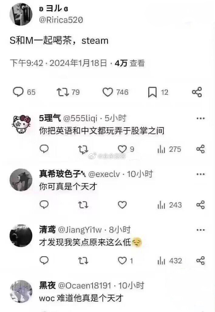 你把英语和中文都玩弄于股掌之间